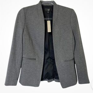 J Crew 365 Women's Gray Open-Front Blazer Jacket